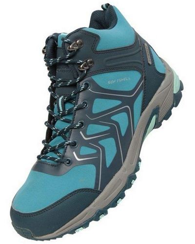 Mountain Warehouse Ladies Shadow Softshell Walking Boots () - Blue