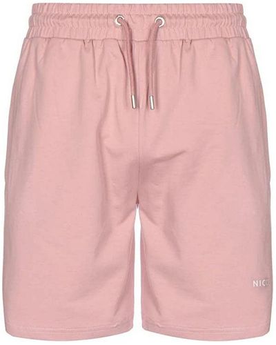 Nicce London Stretch Waist Light Stylo Shorts 211 1 06 09 0339 Cotton - Pink