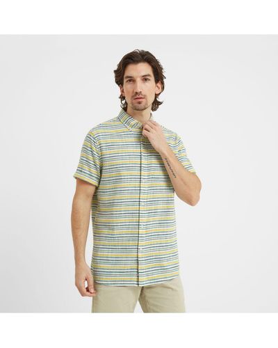 TOG24 Harold Short Sleeve Stripe Shirt Aqua - Green