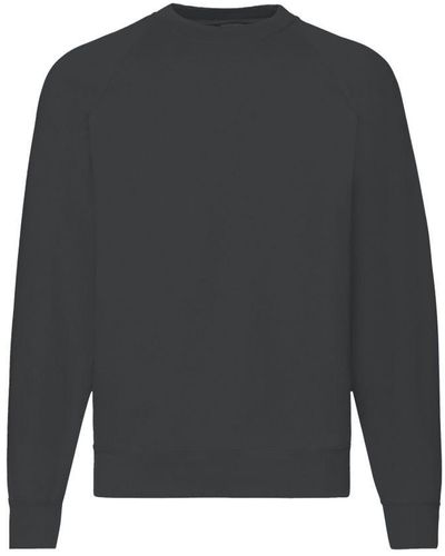 Fruit Of The Loom Raglan Sleeve Belcoro Sweatshirt (Light Graphite) - Grey