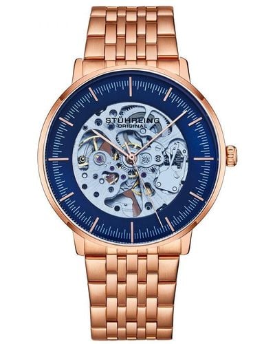 Stuhrling Blue And Gold Automatic 42mm