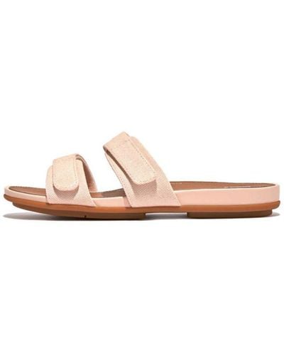 Fitflop S Fit Flop Gracie Adjustable Canvas Slide Sandals - White