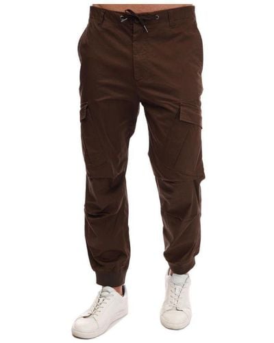 Armani Exchange Cargo Military Pockets Trousers - Brown