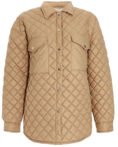 Quiz Quilted Shacket - Natural