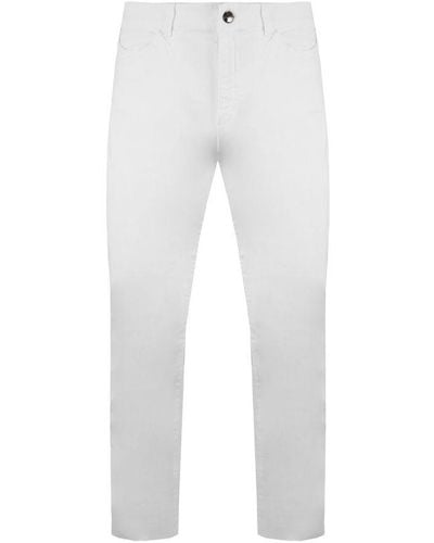 Armani Emporio J18 Slim Fit High Waist Jeans - White