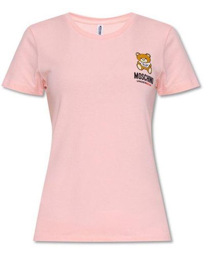 Moschino Ondergoed Bedrukt T-shirt - Roze