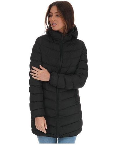 Brave Soul Womenss Grant Long Padded Jacket - Black