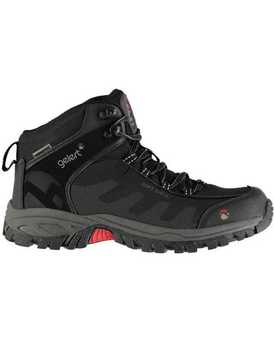 Gelert Softshell Mid Walking Boots Waterproof Shoes - Black