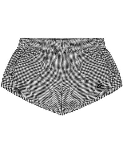Nike Sportswear Chequered Shorts Stretch Bottoms 477057 010 Cotton - Grey