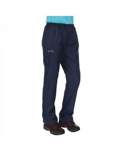 Regatta Ladies Pack It Lightweight Waterproof Overtrousers - Blue