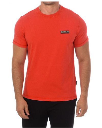Napapijri Short Sleeve Round Neck T-Shirt Np0A4Gpe - Red