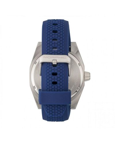 Morphic M34 Series Watch W/ Day/date Stainless Steel - Blue