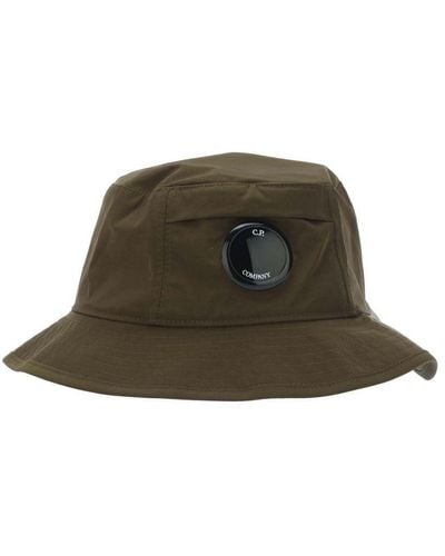 C.P. Company Accessories Chrome-r Bucket Hat In Khaki - Groen