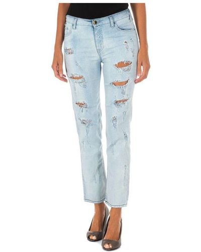 Met Long Denim Trousers With Straight Hem Cut 10Db50255 - Blue