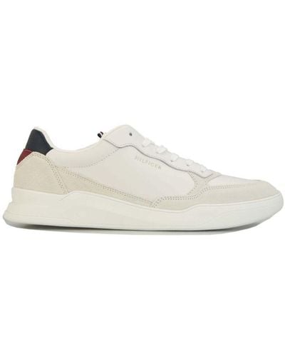 Tommy Hilfiger Elevated Leather Cupsole Trainers - White