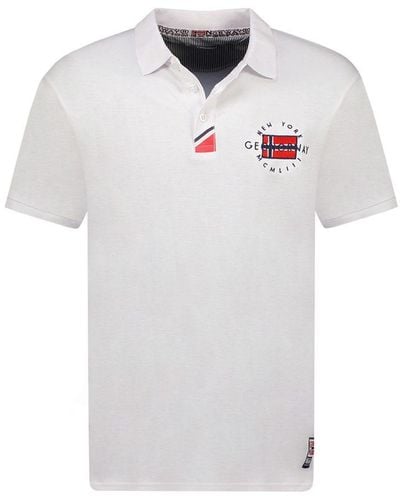 GEOGRAPHICAL NORWAY Short-Sleeved Polo Shirt Sy1358Hgn - White