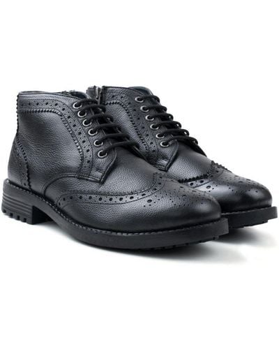 Redfoot Hans Black Leather