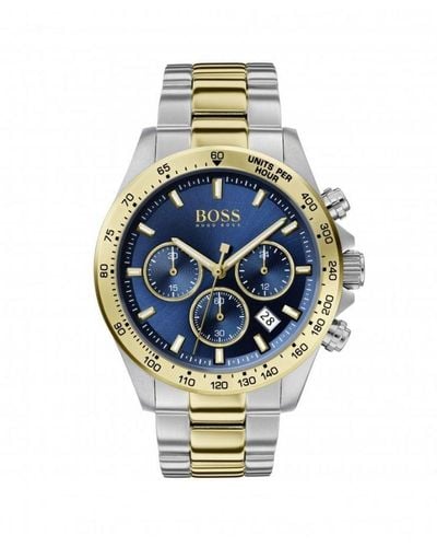 BOSS Mens' Hero Sport Lux Chronograph Watch - Blauw