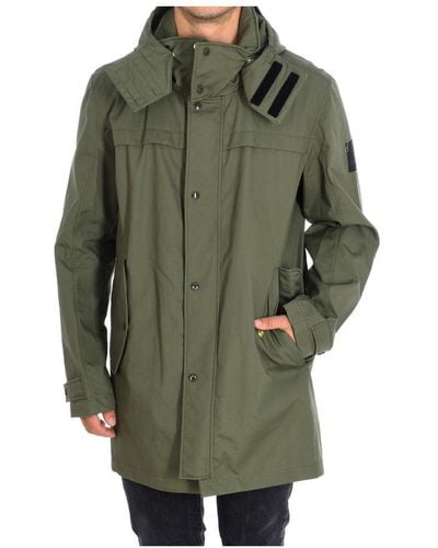 Strellson Parka Design Jacket Without Inner Lining And Detachable Hood 10005075 Man Cotton - Green