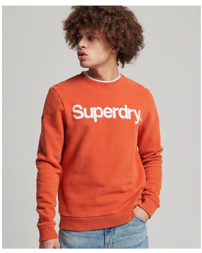 Superdry Klassiek Vintage Sweatshirt Met Ronde Hals - Oranje