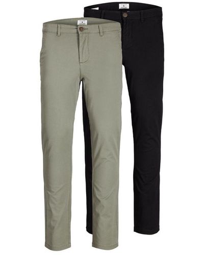 Jack & Jones Jack&Jones Multi-Pack Trousers, Marco Paspel Pockets Low Rise Chinos, 2 Pack - Multicolour