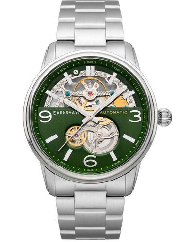 Thomas Earnshaw Carlyle Skeleton Automatic Palm Watch Es-8178-33 - Green