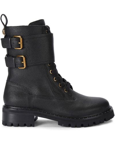 Kurt Geiger Leather Brooke Combat Boots - Black