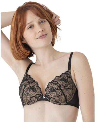 Maison Lejaby 21231 Flora Push-Up Bra - Black