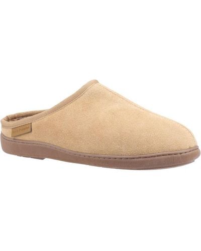 Hush Puppies Ashton Suede Slippers () - Natural