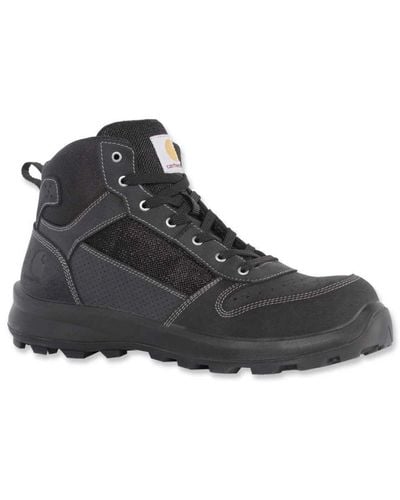 Carhartt Trainer Nubuck Leather Mid Work Safety Boots - Black