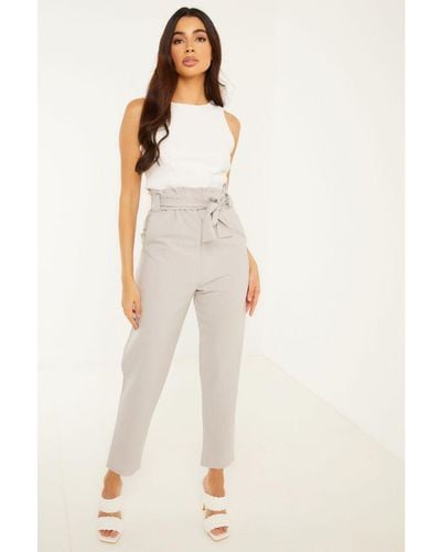 Quiz paper bag trousers clearance
