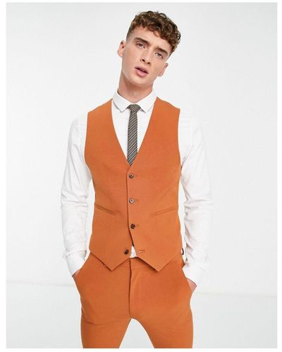 ASOS Super Skinny Suit Waistcoat - Orange