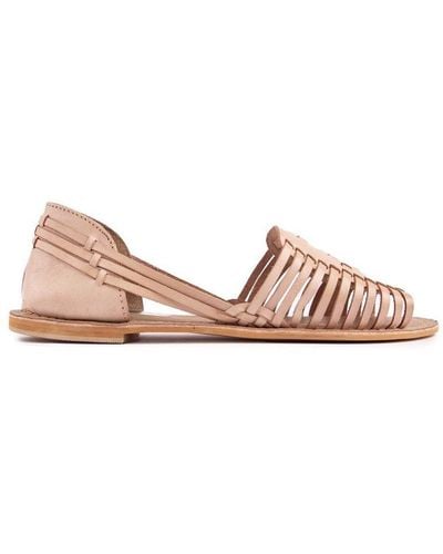 SOLESISTER Tara Flat Sandals Leather - Pink