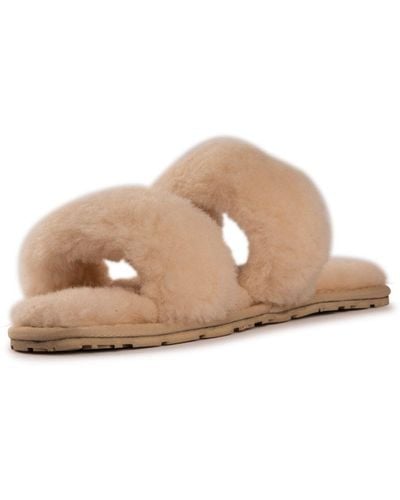 Aus Wooli Australia Sheepskin Wool Ballart Sandals - Natural