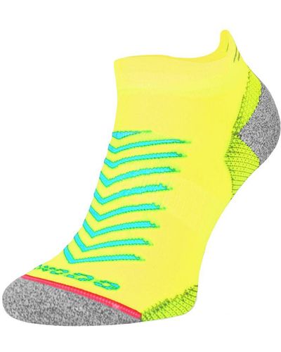 Comodo Hi Viz Hardloopsokken | | Lichtgewicht Anti Blaar Sportsokken | Reflecterende Coolmax-sokken - Geel