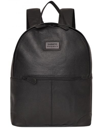 Barneys Originals Leather Backpack - Black