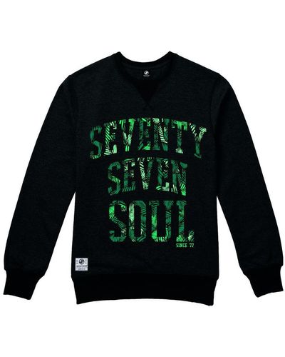 Seventyseven Seventyseven Heather "Tropical Soul" Crew Sweatshirt Cotton - Green