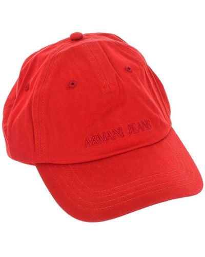 Armani Adjustable Cap With Clasp 934513-cc784 Man Cotton - Red