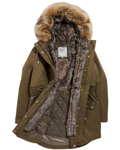 Parka London Caversham Long-length Faux Fur Aka The Two-in-one - Brown