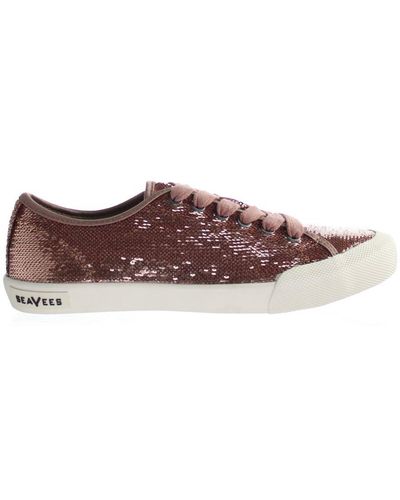 Seavees Monterey Rose Woven Sequins Cambria Trainer Shoes Textile - Brown