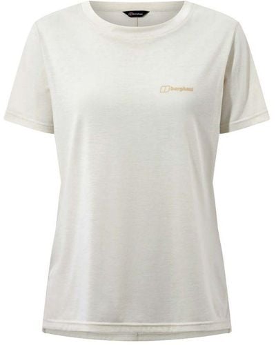 Berghaus Womenss Relaxed Tech Super Stretch T-Shirt - White