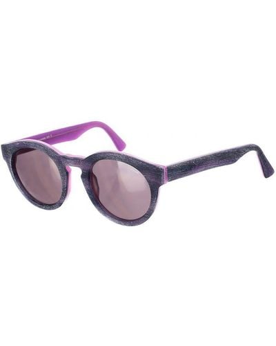 Lotus Acetate Sunglasses With Oval Shape L8023 - Purple