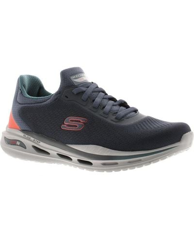 Skechers Trainers Lace Up Orvan Trayv Arch Fit Lightweight Dark - Blue