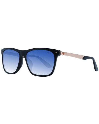 BMW Bw0002-h 01w Shiny Black Sunglasses - Blauw
