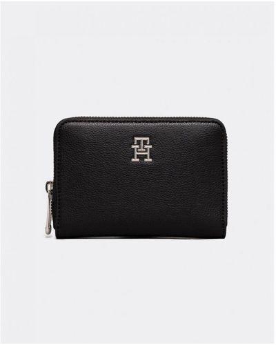 Tommy Hilfiger Th Essential Medium Zip Wallet - Black