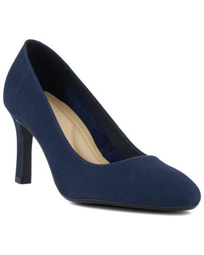 Dune Ladies Adele Heeled Court Shoes - Blue