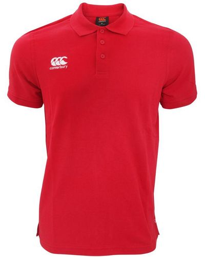 Canterbury Waimak Korte Mouw Pique Polo Shirt (rood)