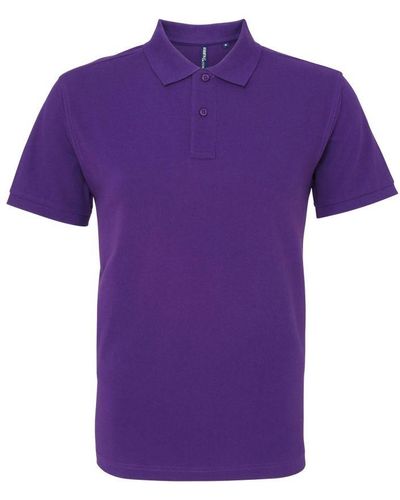 Asquith & Fox Organic Classic Fit Polo Shirt - Purple