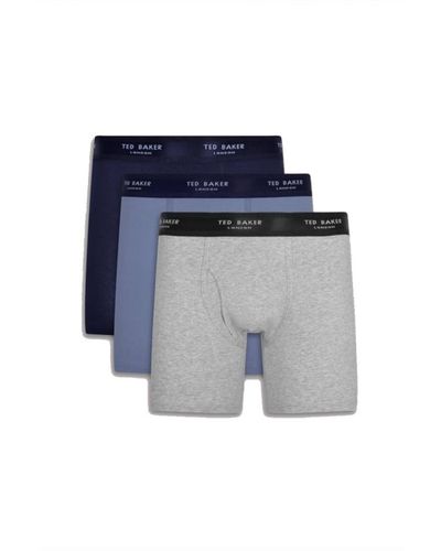 Ted Baker 3 Pack Cotton Boxer Brief - Blue