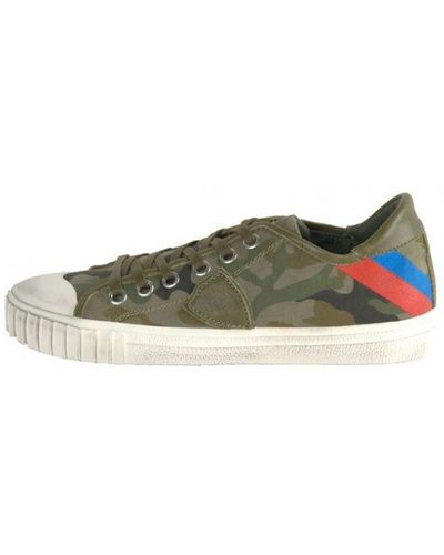 Philippe Model Green Leather Trainer